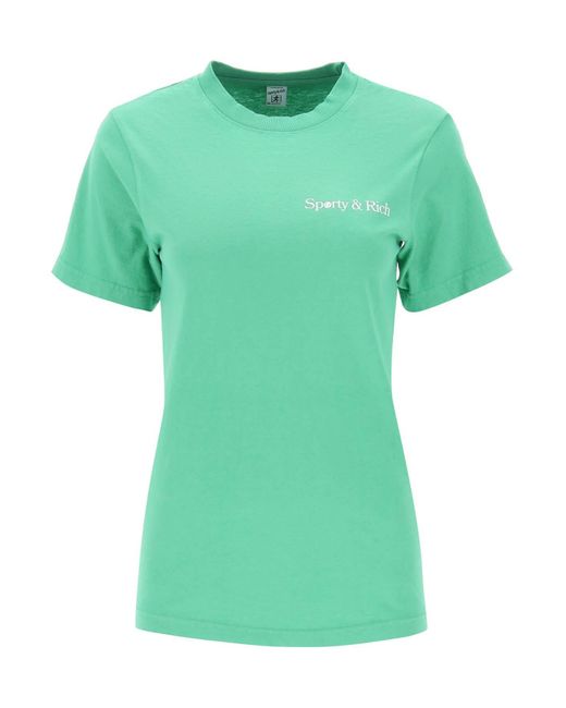 Sporty & Rich 'la Racquet Club' T -shirt in het Green