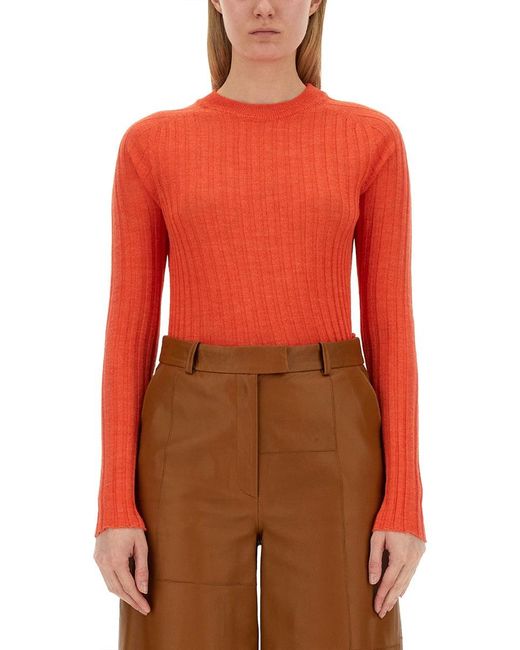 Alysi Red Ribbed Knit