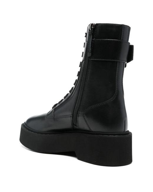 Roger Vivier Black Viv Rangers Leather Boots