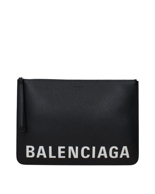 Balenciaga Black Pochette Uomo Pelle Nero