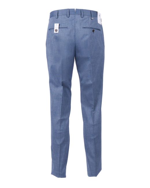 PT01 Blue Gentleman, 1 Pleat, Diagonal Pockets, Coin Pocket With Flap, Unfinished B