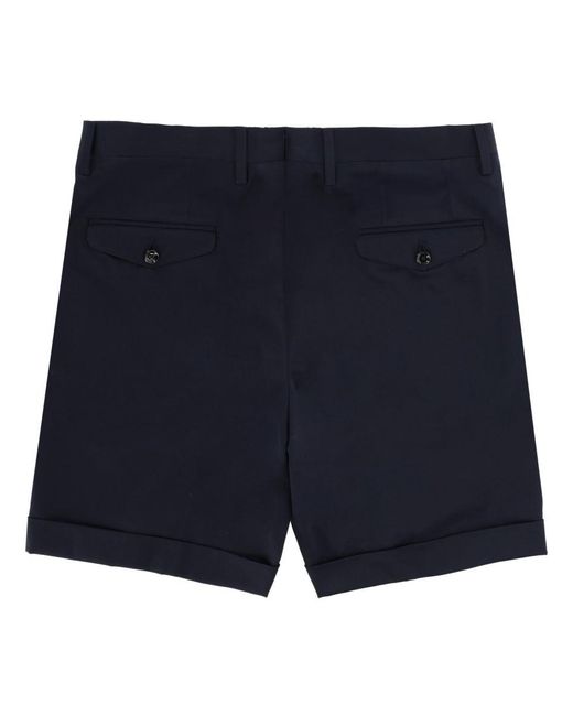 Lardini Blue Cotton Tailored Shorts for men