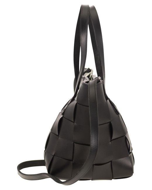 Dragon Black Japan Mini Woven Leather Bag