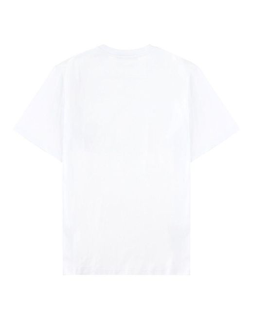 MSGM White T Shirt Con Logo