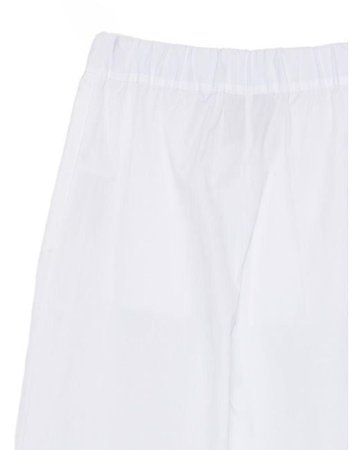 Semicouture White Jhonny Cotton Trousers