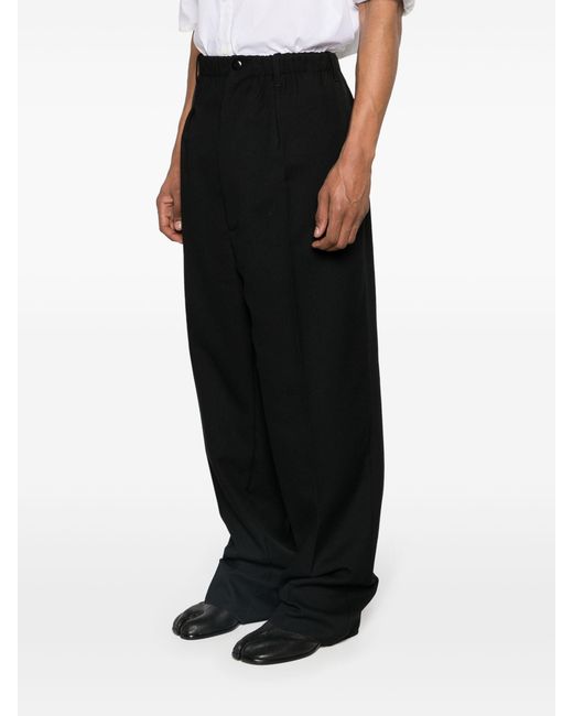 Random Identities Black Worker Low Crotch Trousers