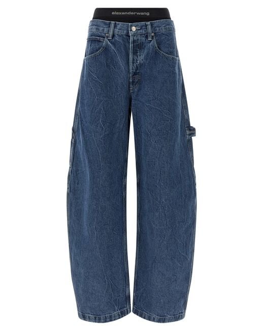 Alexander Wang Blue Boxer Insert Jeans