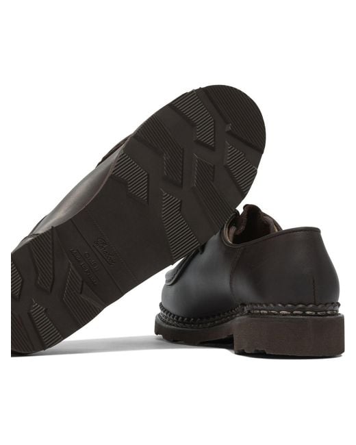 Paraboot Black "Michael" Lace-Up Loafers for men