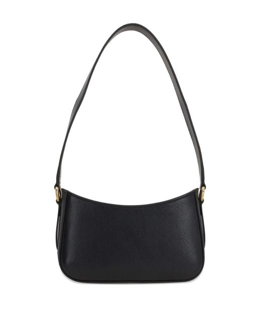 Chloé Black Horse Medal Leather Shoulder Bag