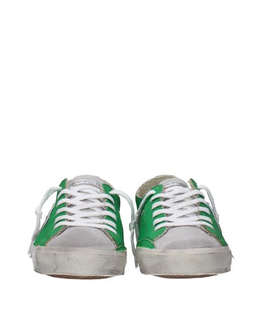 Philippe Model Green Sneakers Prsx Uomo Pelle Verde/Grigio for men
