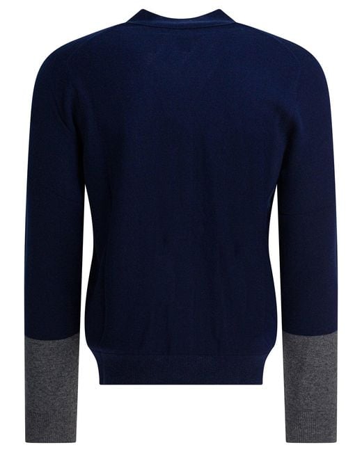 Comme des Garçons Blue V-neck Cardigan for men