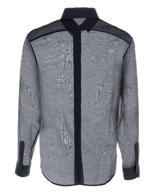 Saint Laurent Gray Cotton Blend Shirt for men