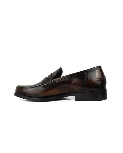 ALBERTO Black Leder -Slipper Schuhe