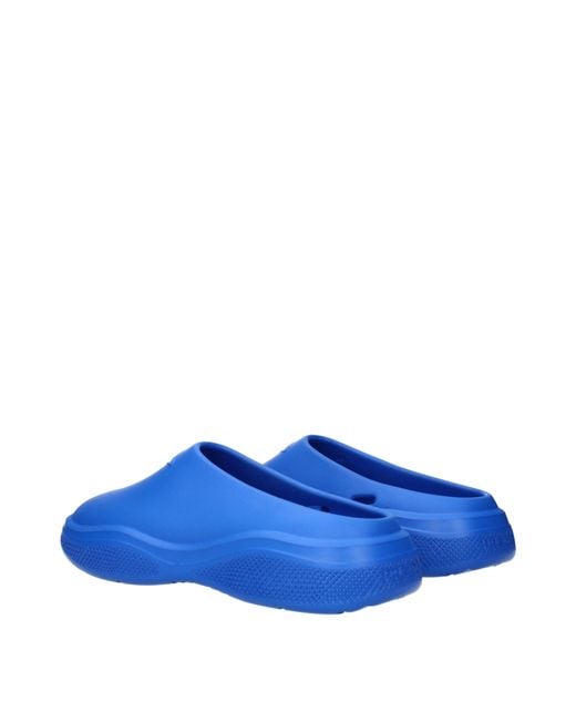Prada Blue Slippers And Clogs Mellow Rubber/Light