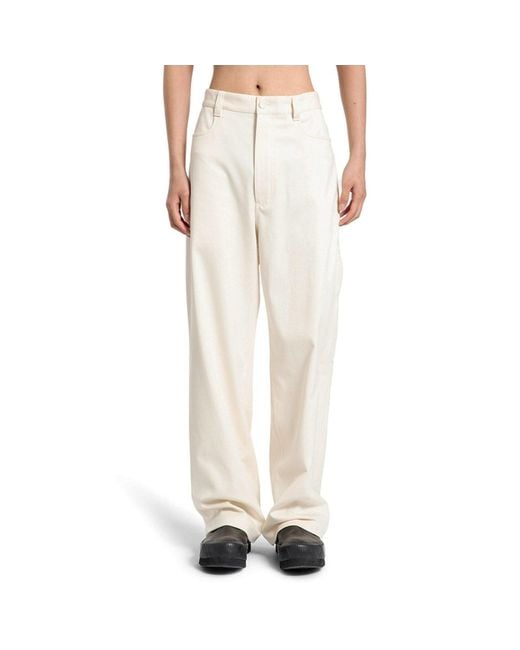 Dior White Straight Trousers for men