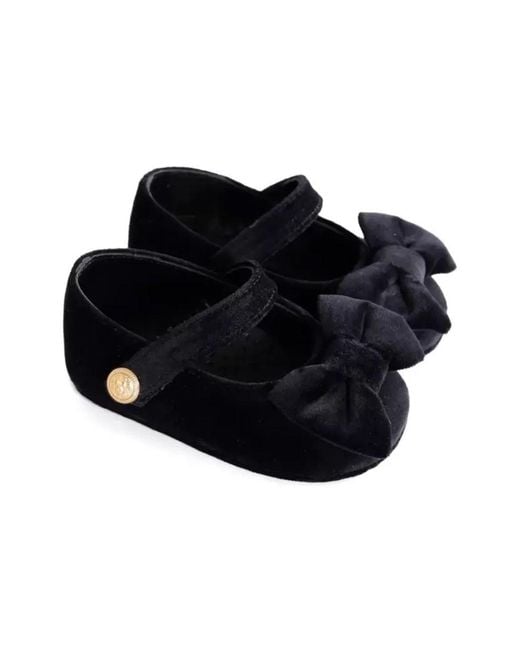 Balmain Black Ballet Flats With Bow