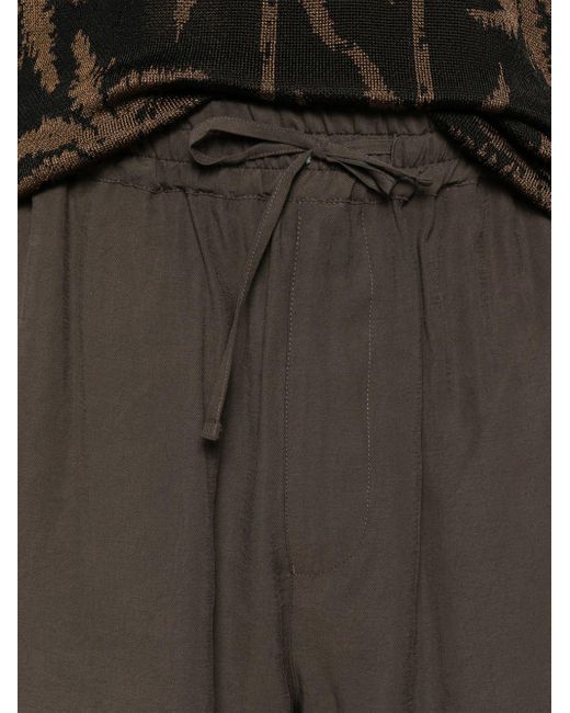 Emporio Armani Gray Drawstring Bermuda Shorts for men