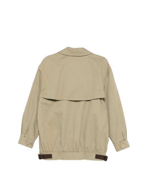 Semicouture Natural Nives Cotton Bomber Jacket