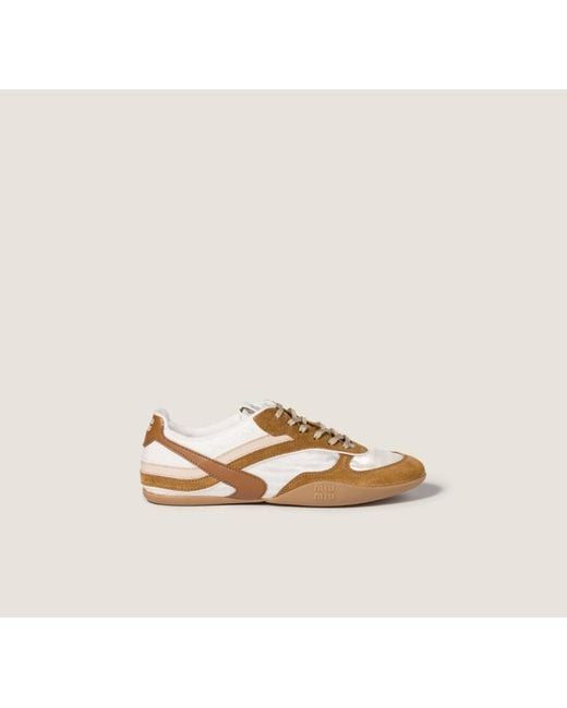 Miu Miu Metallic Allacciate Nylon Tech