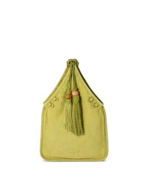 Miu Miu Green Borse Camoscio