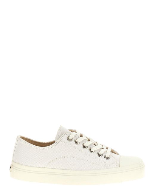 Moschino White Leinwand -Sneaker