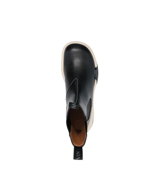 Lanvin Black Leather Boots for men