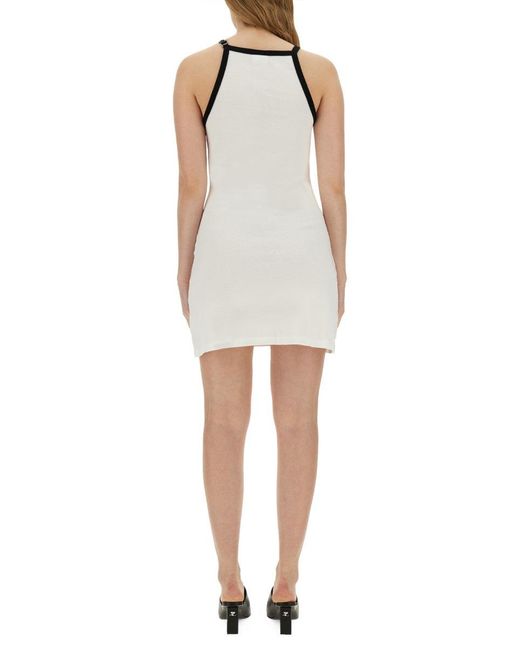 Courreges White Dress With Logo