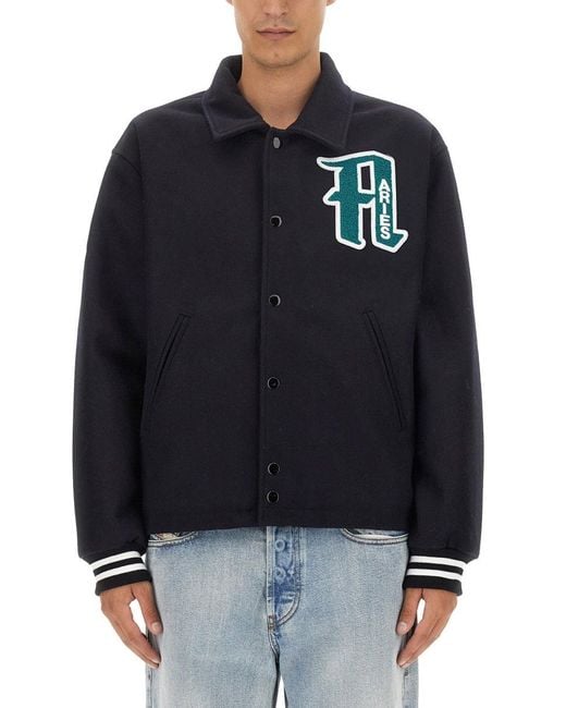 Aries Blue Varsity Jacket for men