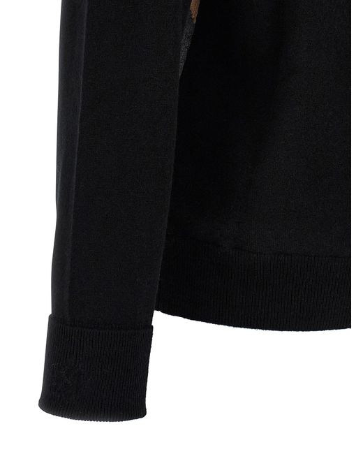 Suéter de patrón de argyle Ballantyne de hombre de color Black