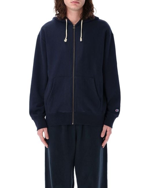 Champion Blue Champion Oversized Zip Hoodie