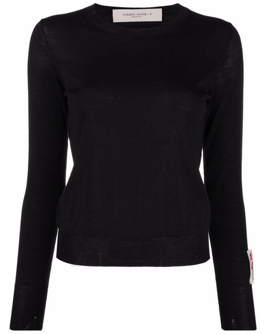 Golden Goose Deluxe Brand Black Golden W's Regular Knit Crew Neck Light Wool Merino for men