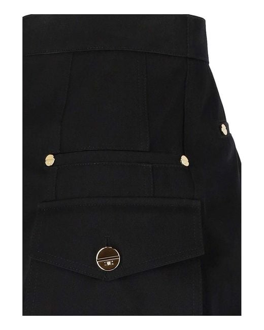 Elisabetta Franchi Black Shorts With Pockets