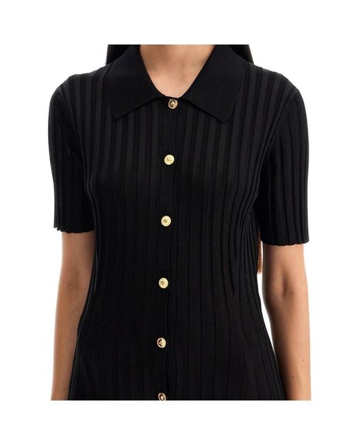 Versace Black Knitted Mini Dress