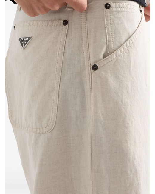 Prada Chambray-broek in het White voor heren