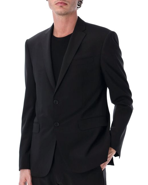Emporio Armani Black Single-Breasted Wool Suit
