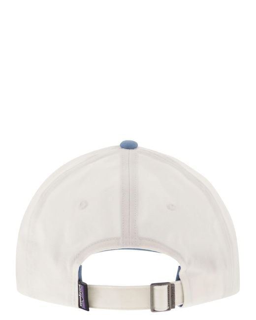 Patagonia White P 6 Label Trad Cap With Visor And Logo