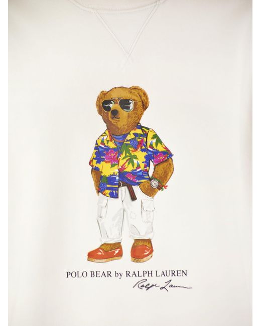 Polo Ralph Lauren Bear Polo Sweatshirt in het White voor heren
