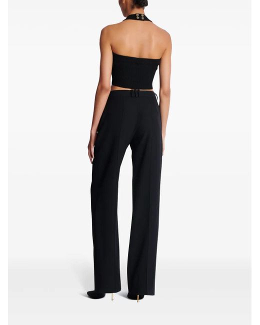 Pantalones De Grano De Poudre A Medida, Mujer, Talla Balmain de color Black