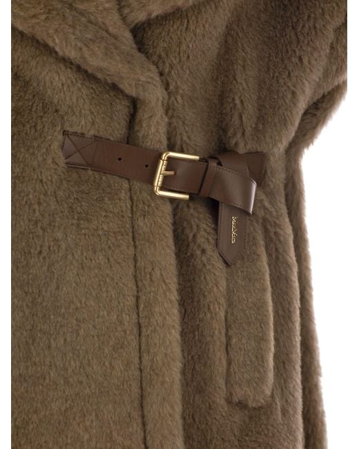Max Mara Green Lanoso4 Teddy Fabric Vest Cape