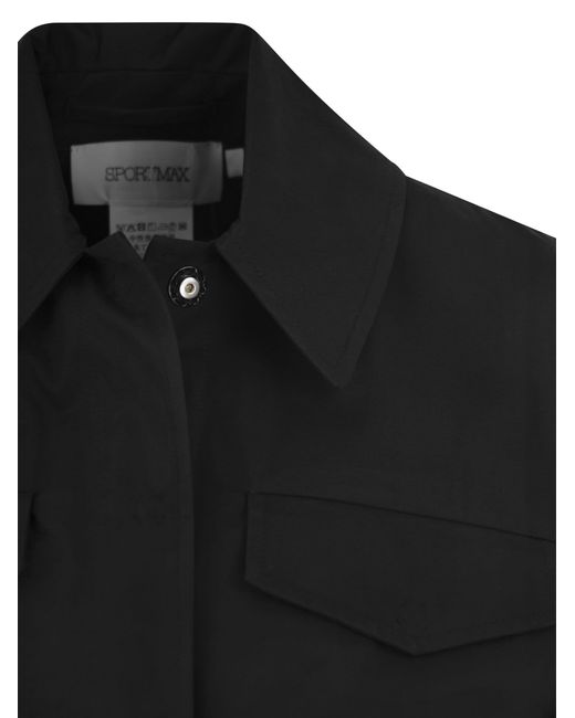Sportmax Gala Bomber Style Boxy Shirt in het Black