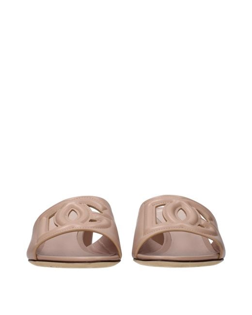 Dolce & Gabbana Natural Dolce&Gabbana Sandals/Nude Leather