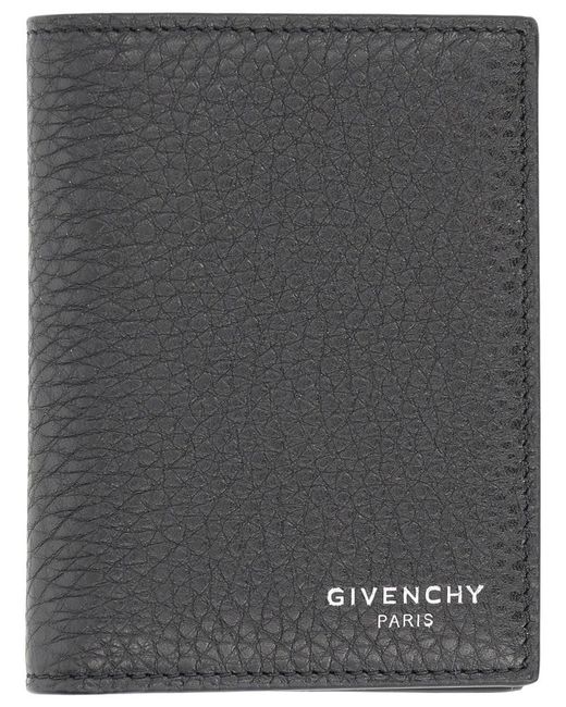 Givenchy Black Grain Leather Card Holder for men