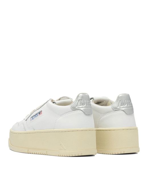 Baskets "Medalist Platform" Autry en coloris White