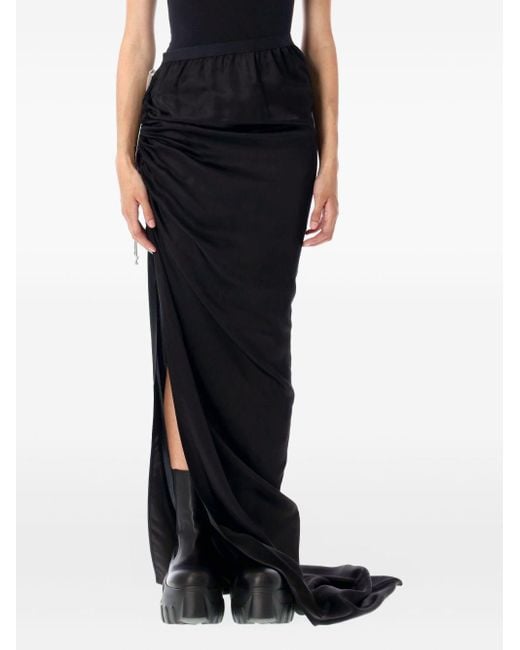Rick Owens Black Long Skirt