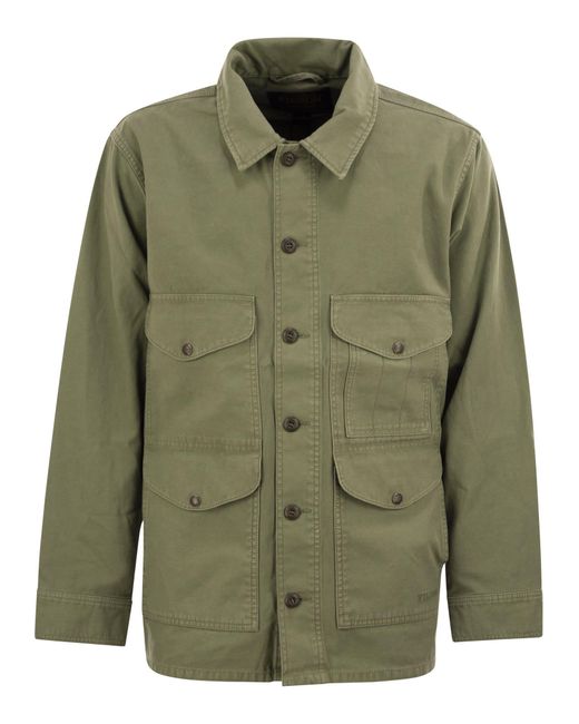 Chaqueta de algodón encelada de Cruiser Filson de hombre de color Green