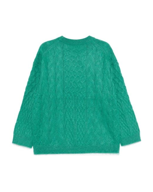 Closed Green Cable Long Sleeve Clothing
