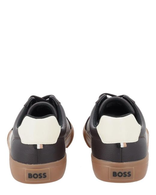 Boss Brown Sneaker With Logo for men