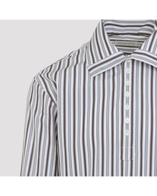 Dries Van Noten Blue Cedon Cotton Shirt for men