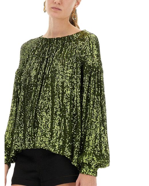 Rabanne Green Sequin Blouse