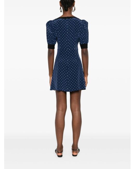 Alessandra Rich Blue Short Polka Dot Dress for men